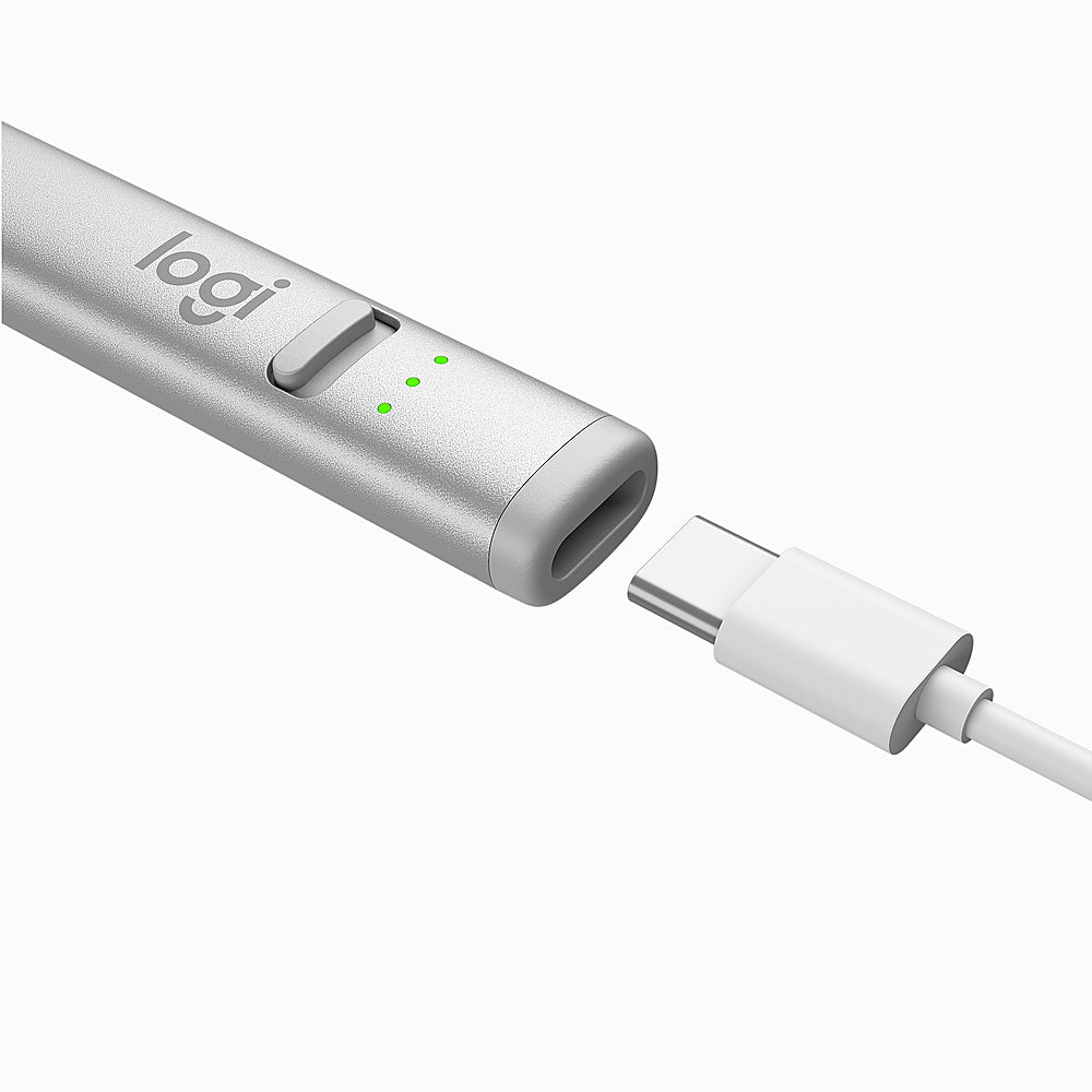 Logitech - Crayon Digital Pencil for All Apple iPads (2018 releases and later) with USB-C ports - Silver_2
