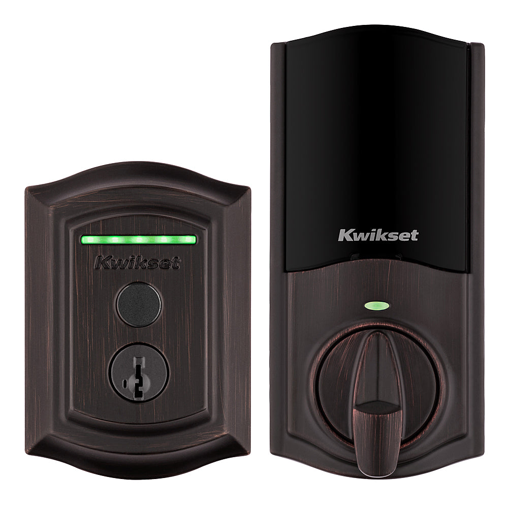 Kwikset - Halo Smart Lock Wi-Fi Replacement Deadbolt with App/Key/Fingerprint Access - Venetian Bronze_1