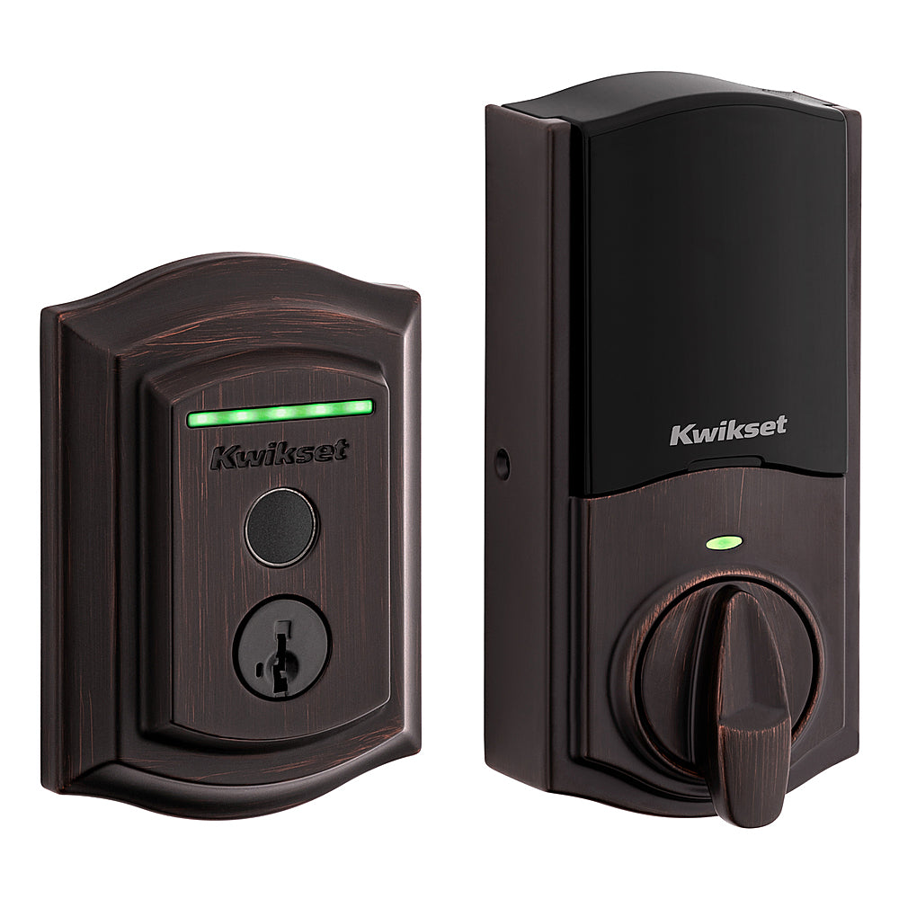 Kwikset - Halo Smart Lock Wi-Fi Replacement Deadbolt with App/Key/Fingerprint Access - Venetian Bronze_0