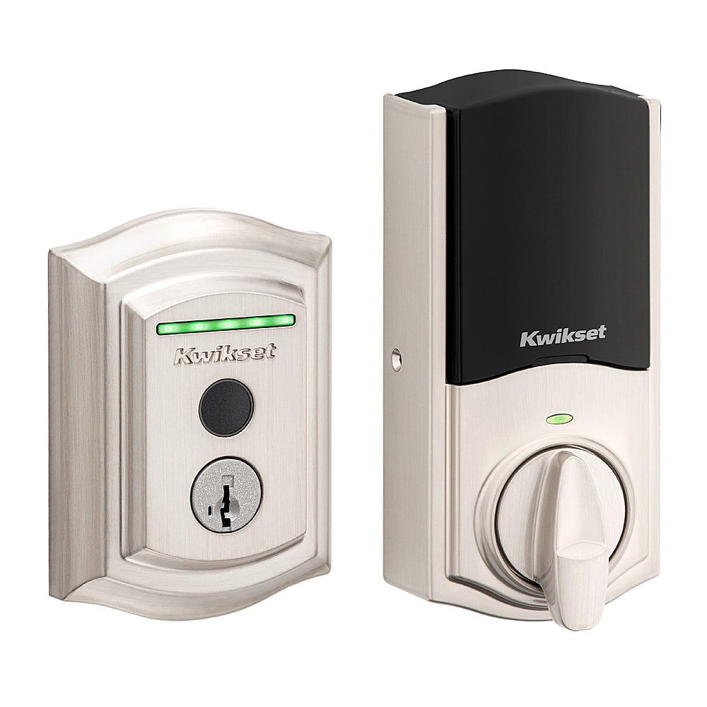 Kwikset - Halo Smart Lock Wi-Fi Replacement Deadbolt with App/Key/Fingerprint Access - Satin Nickel_0