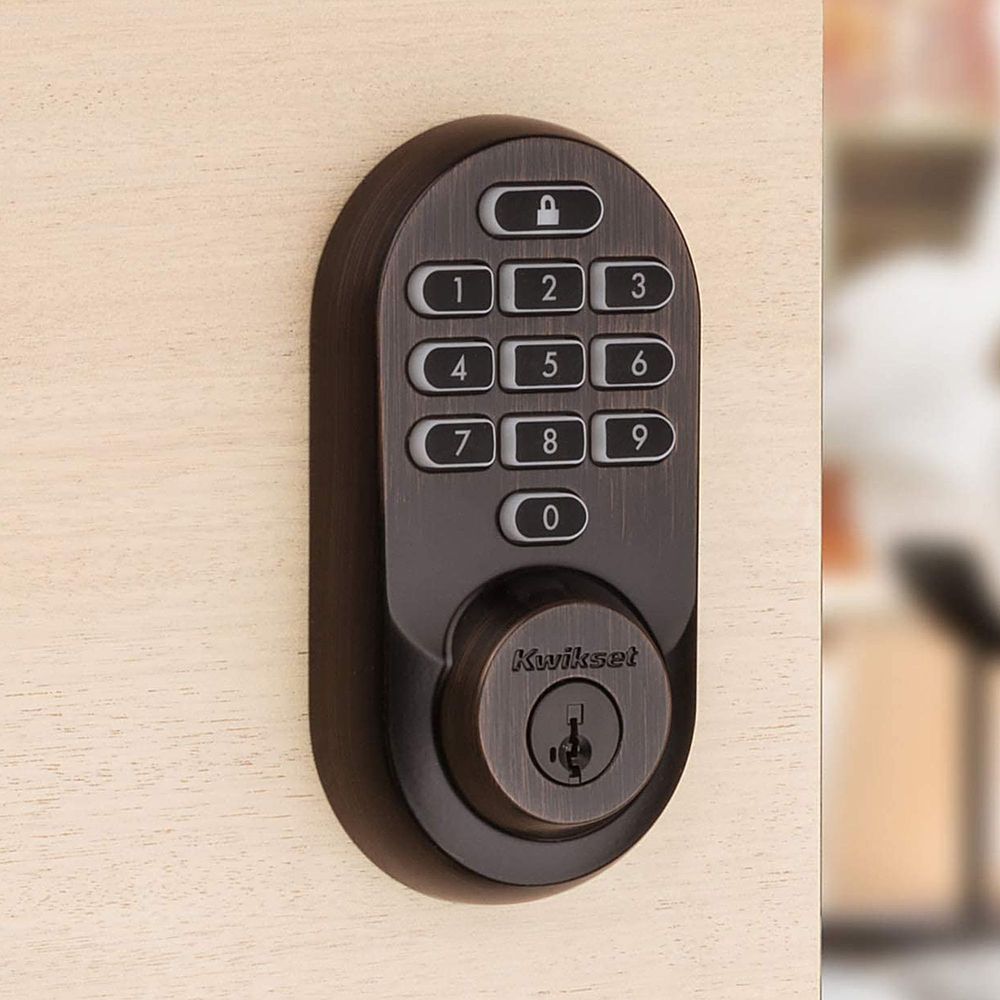 Kwikset - Halo Smart Lock Wi-Fi Replacement Deadbolt with App/Keypad/Key Access - Venetian Bronze_1