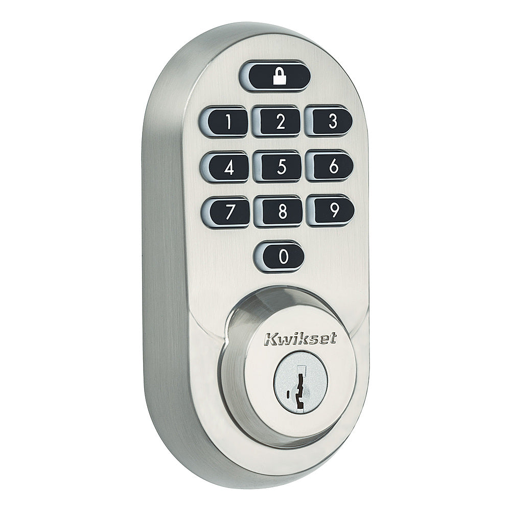 Kwikset - Halo Smart Lock Wi-Fi Replacement Deadbolt with App/Keypad/Key Access - Satin Nickel_1