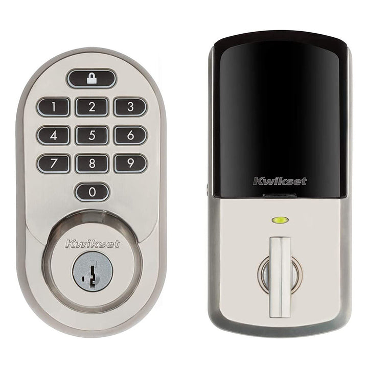 Kwikset - Halo Smart Lock Wi-Fi Replacement Deadbolt with App/Keypad/Key Access - Satin Nickel_0