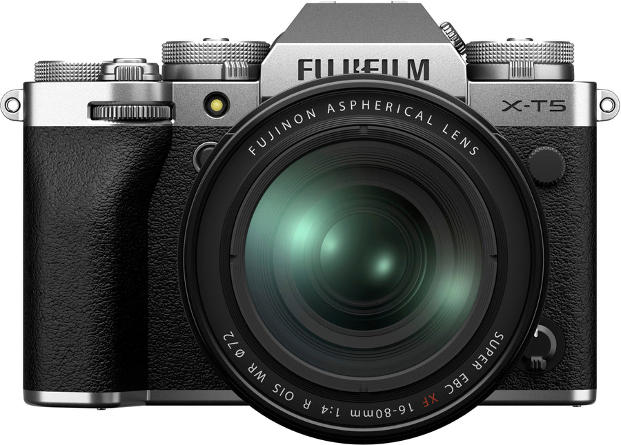Fujifilm - X-T5 Mirrorless Camera with XF16-80mmF4 R OIS WR Lens Bundle - Silver_0