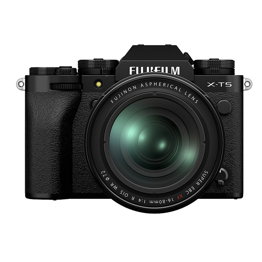 Fujifilm - X-T5 Mirrorless Camera with XF16-80mmF4 R OIS WR Lens Bundle - Black_0