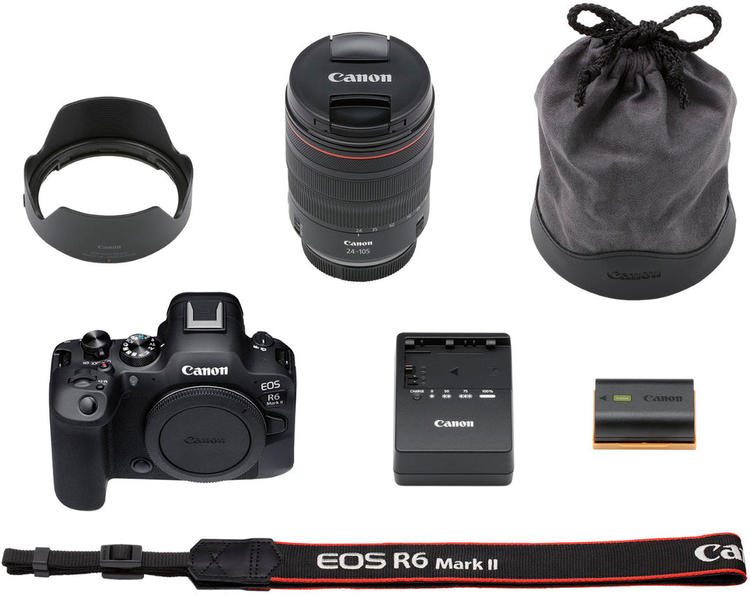 Canon - EOS R6 Mark II Mirrorless Camera with RF 24-105mm f/4L IS USM Lens - Black_6