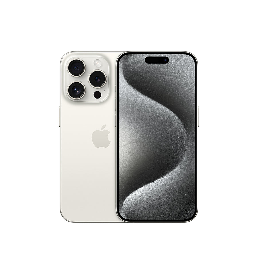 Apple - iPhone 15 Pro 128GB White Titanium - White Titanium (Verizon)_0