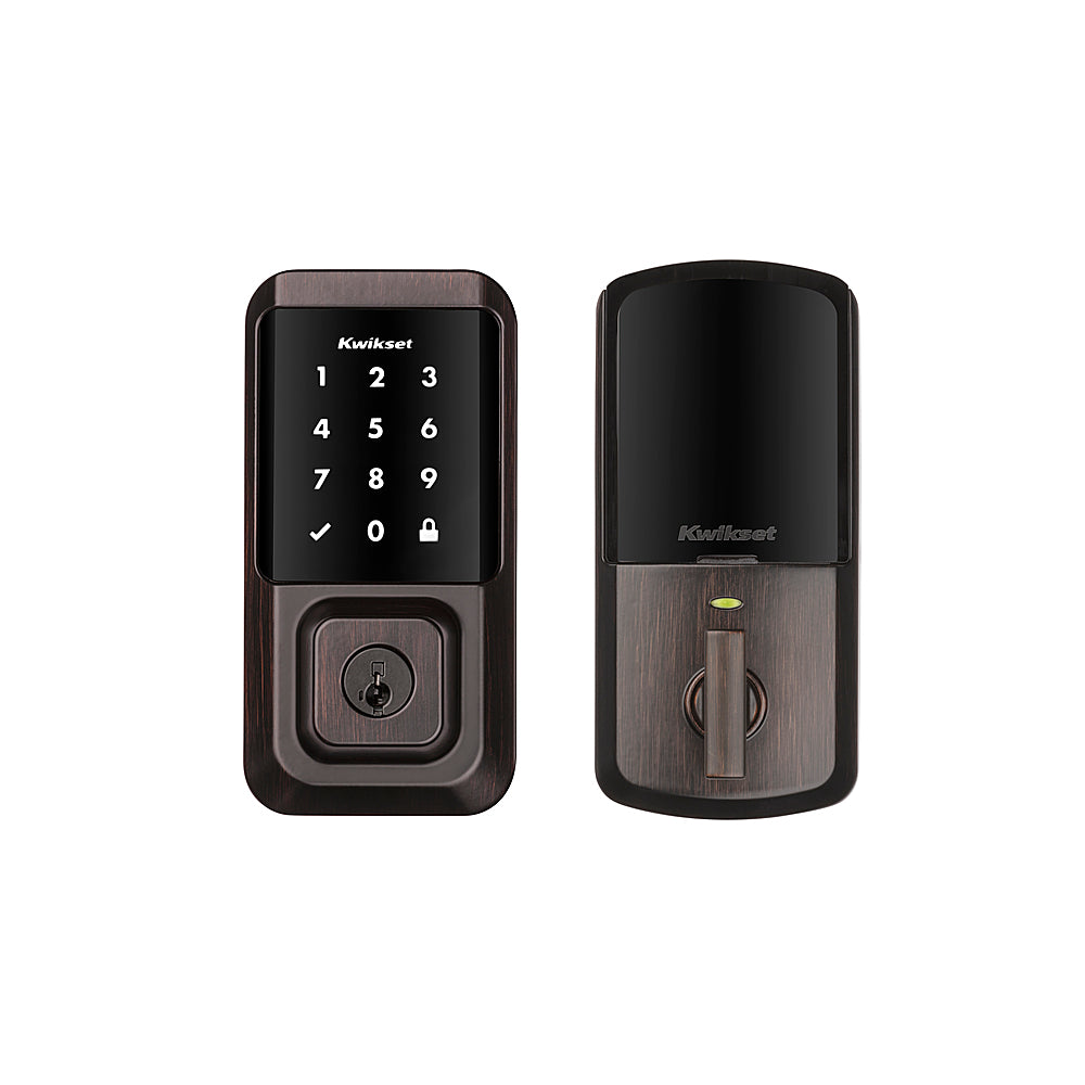 Kwikset - Halo Smart Lock Wi-Fi Replacement Deadbolt with App/Touchscreen/Key Access - Venetian Bronze_0