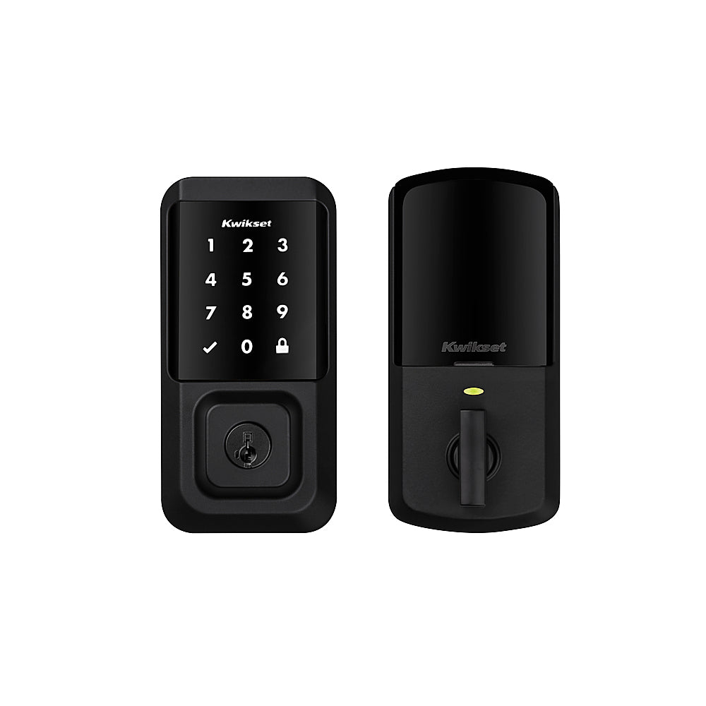 Kwikset - Halo Smart Lock Wi-Fi Replacement Deadbolt with App/Touchscreen/Key Access - Matte Black_0