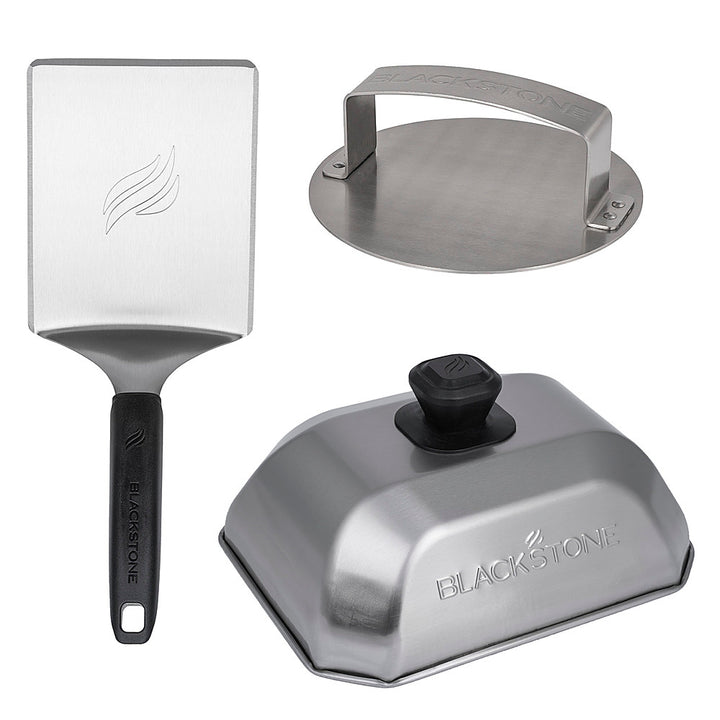 Blackstone - 3-Piece Press and Sear Burger Kit with Press, Burger Spatula and Basting Dome - Silver_0