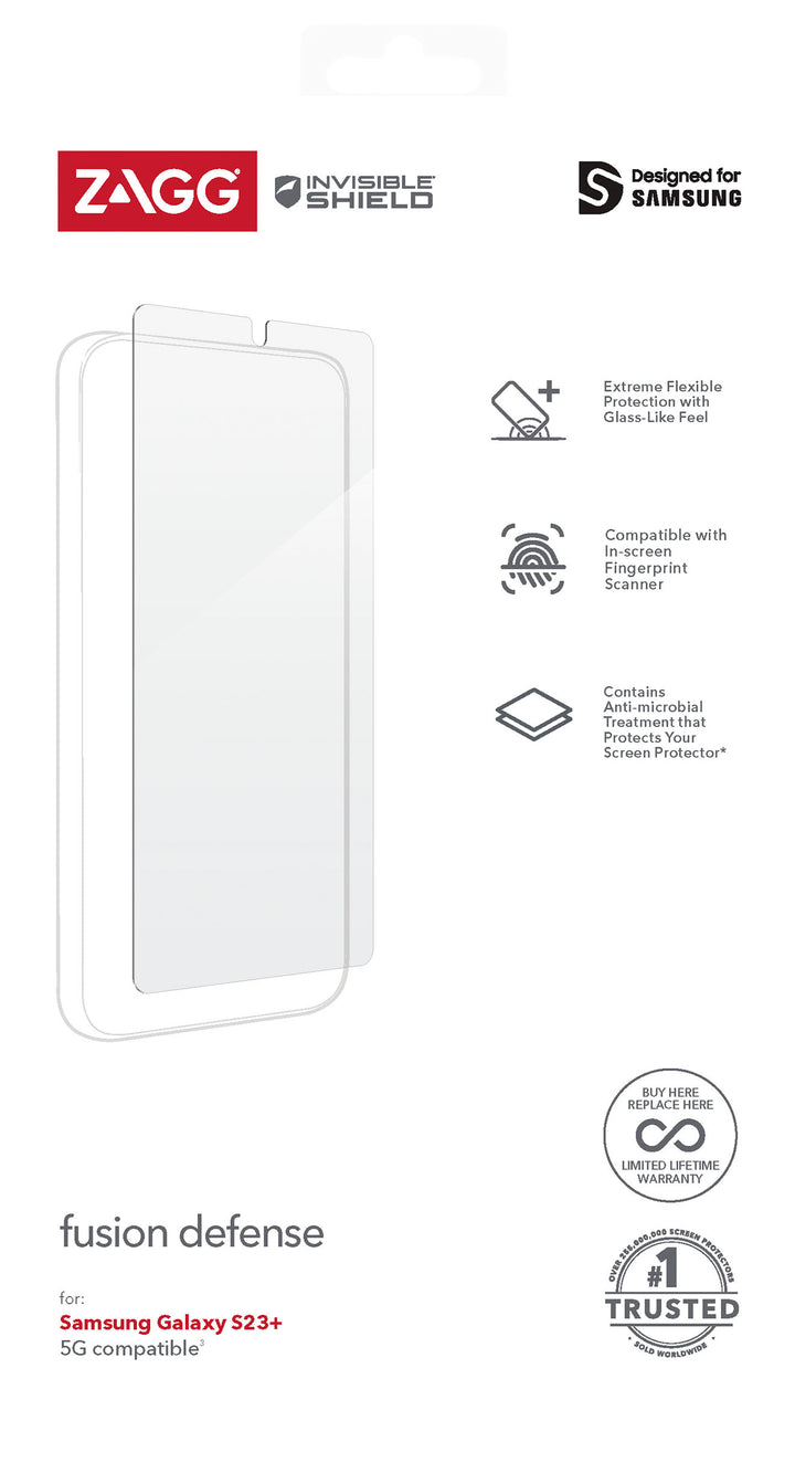 ZAGG - InvisibleShield Fusion Defense Flexible Hybrid Screen Protector for Samsung Galaxy S23+_1