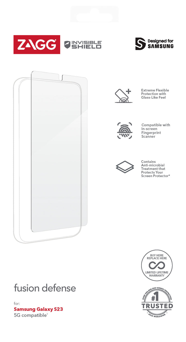 ZAGG - InvisibleShield Fusion Defense Flexible Hybrid Screen Protector for Samsung Galaxy S23_2