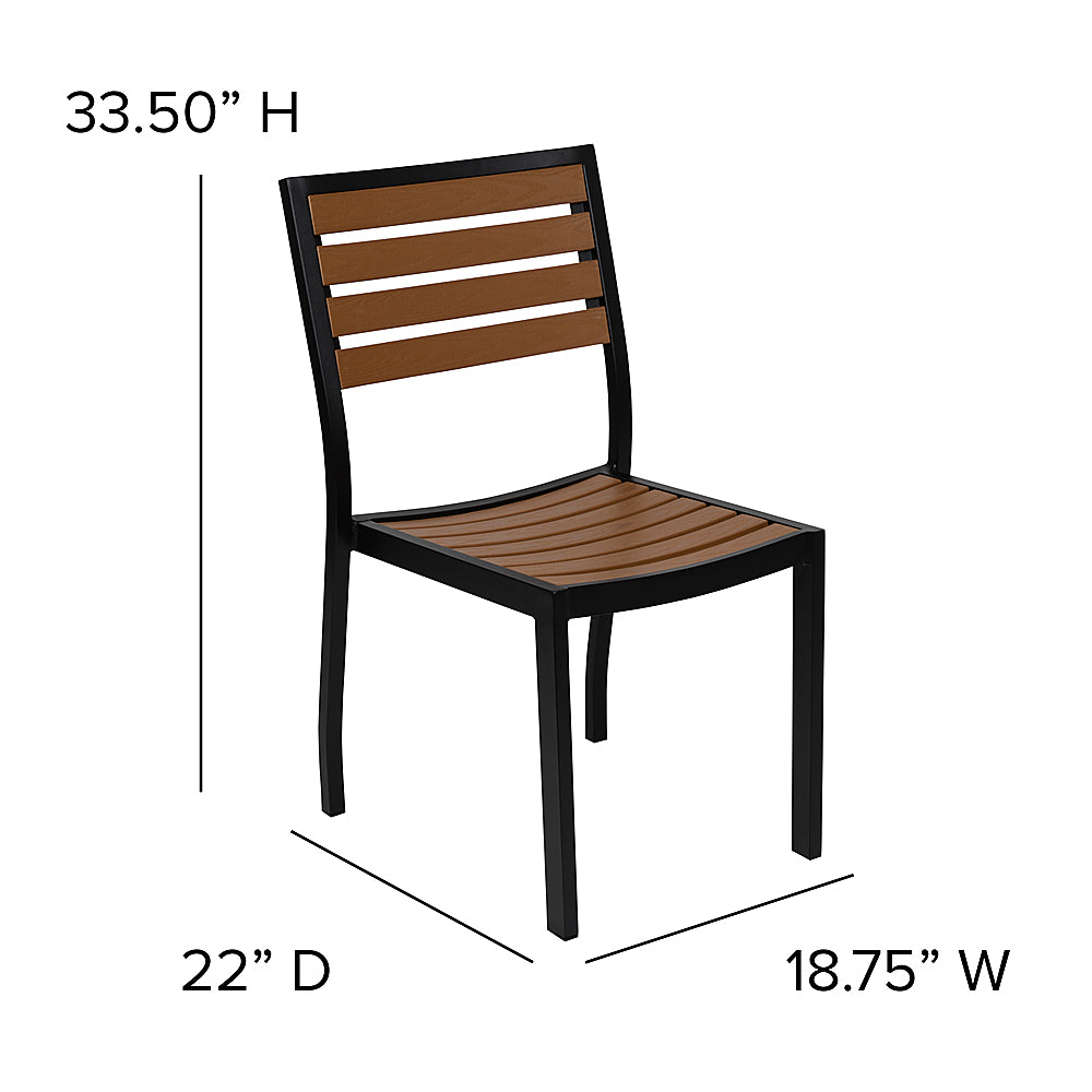 Flash Furniture - Lark Outdoor Square Modern  7 Piece Patio Set - Tan_8