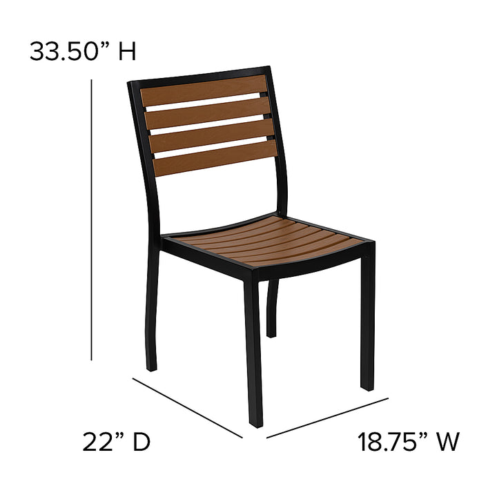 Flash Furniture - Lark Outdoor Square Modern  5 Piece Patio Set - Red_7