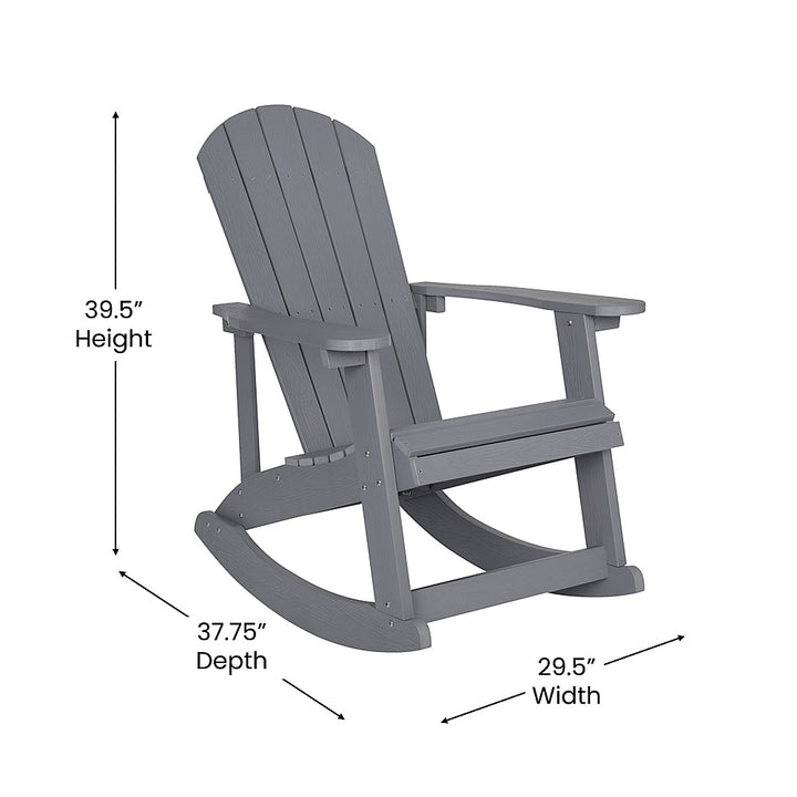 Flash Furniture - Savannah Rocking Patio Chairs and Fire Pit - Gray_5