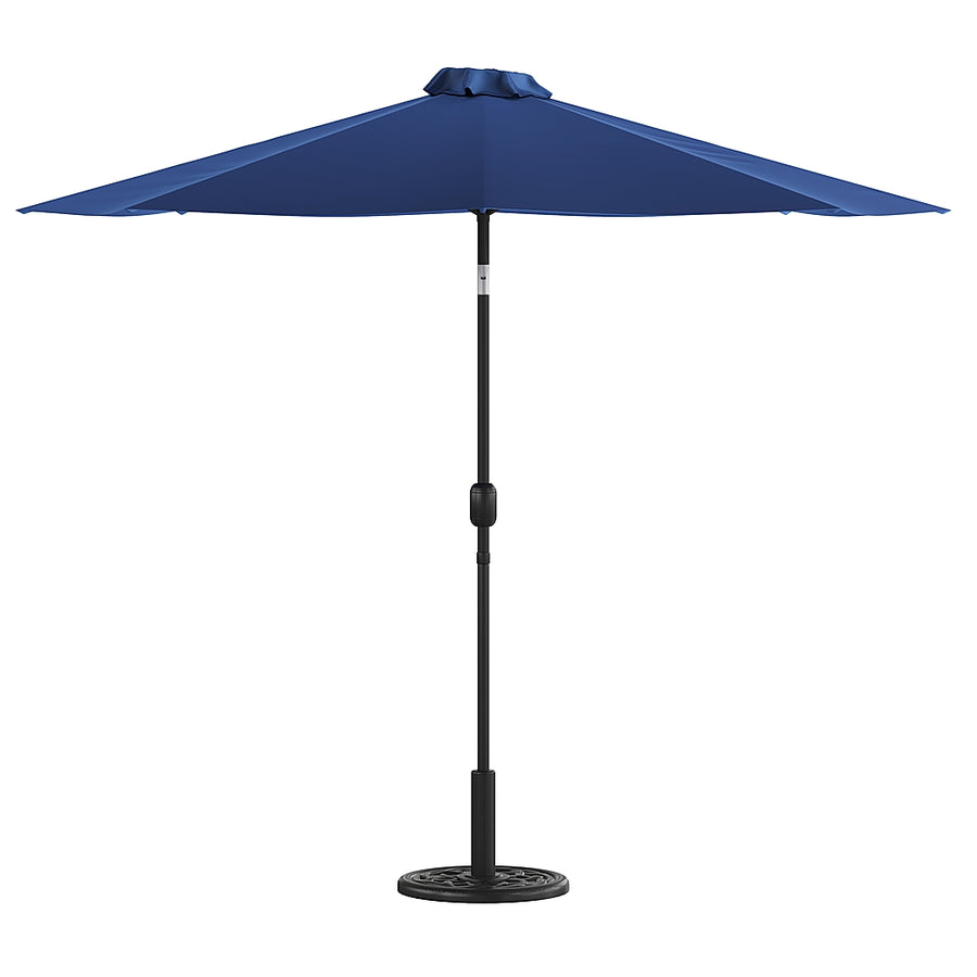 Flash Furniture - Patio Umbrella and Base - Navy_0