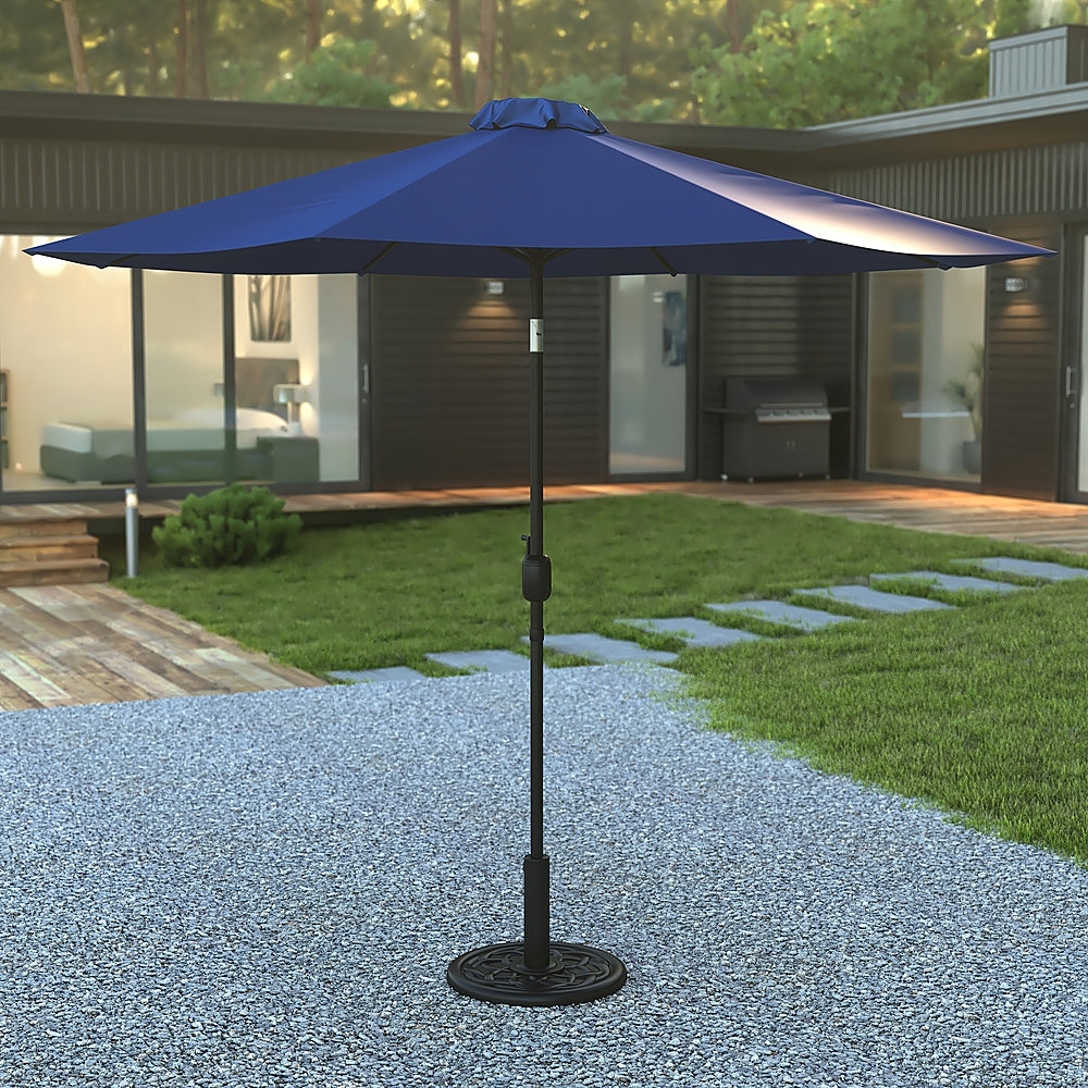 Flash Furniture - Patio Umbrella and Base - Navy_7
