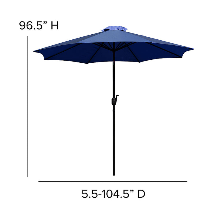 Flash Furniture - Patio Umbrella and Base - Navy_6