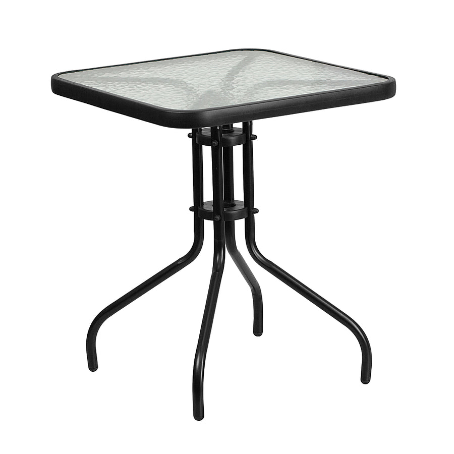 Flash Furniture - Barker Contemporary Patio Table - Clear/Black_0