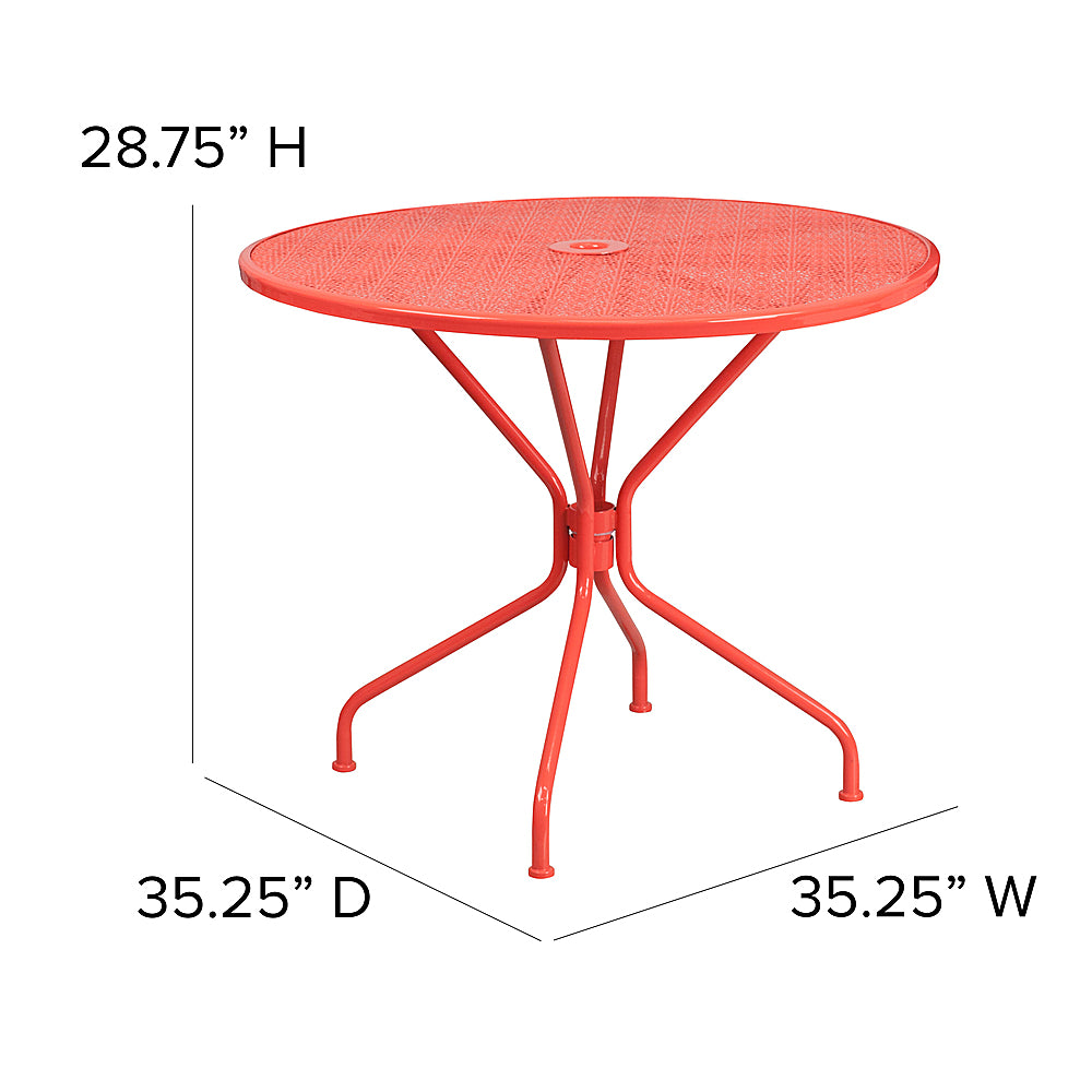 Flash Furniture - Oia Contemporary Patio Table - Coral_4