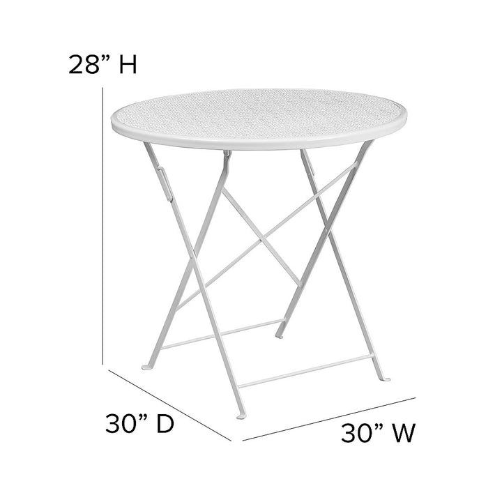 Flash Furniture - Oia Contemporary Patio Table - White_4