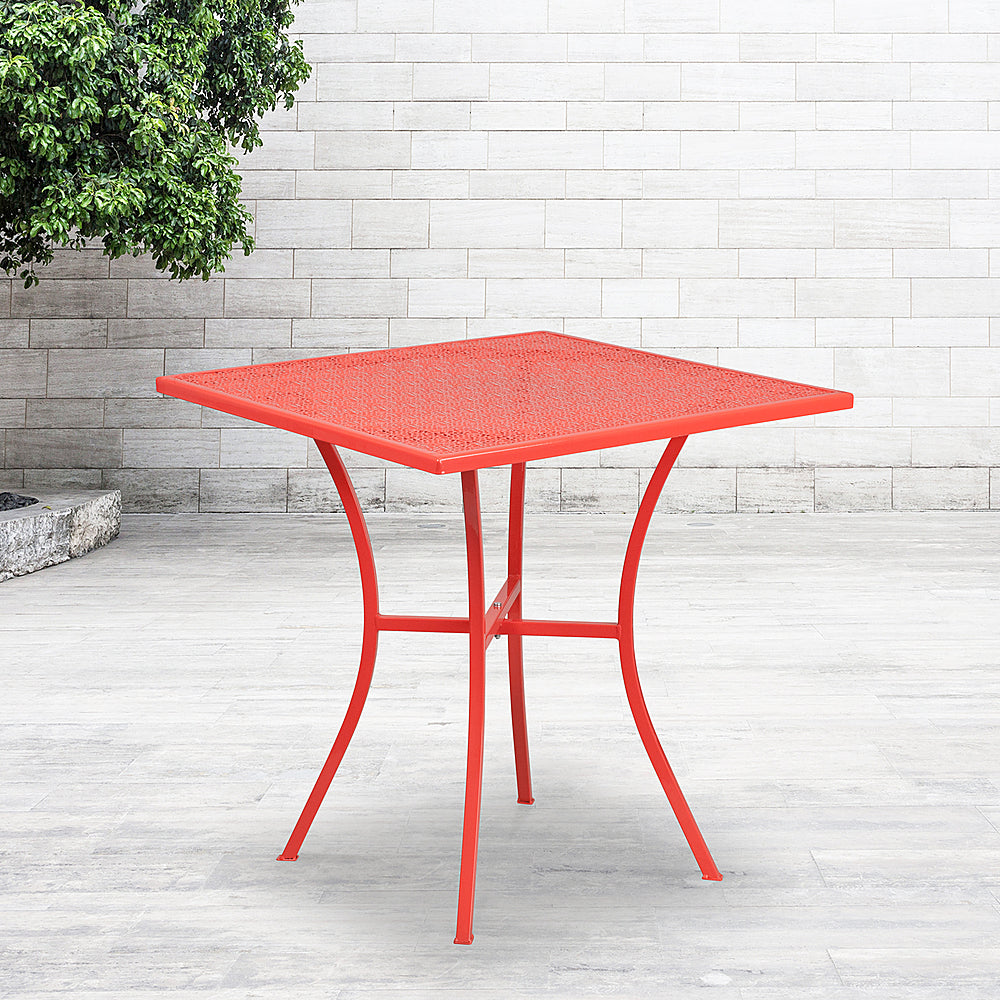 Flash Furniture - Oia Contemporary Patio Table - Coral_1