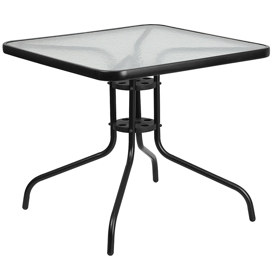 Flash Furniture - Barker Contemporary Patio Table - Clear/Black_0