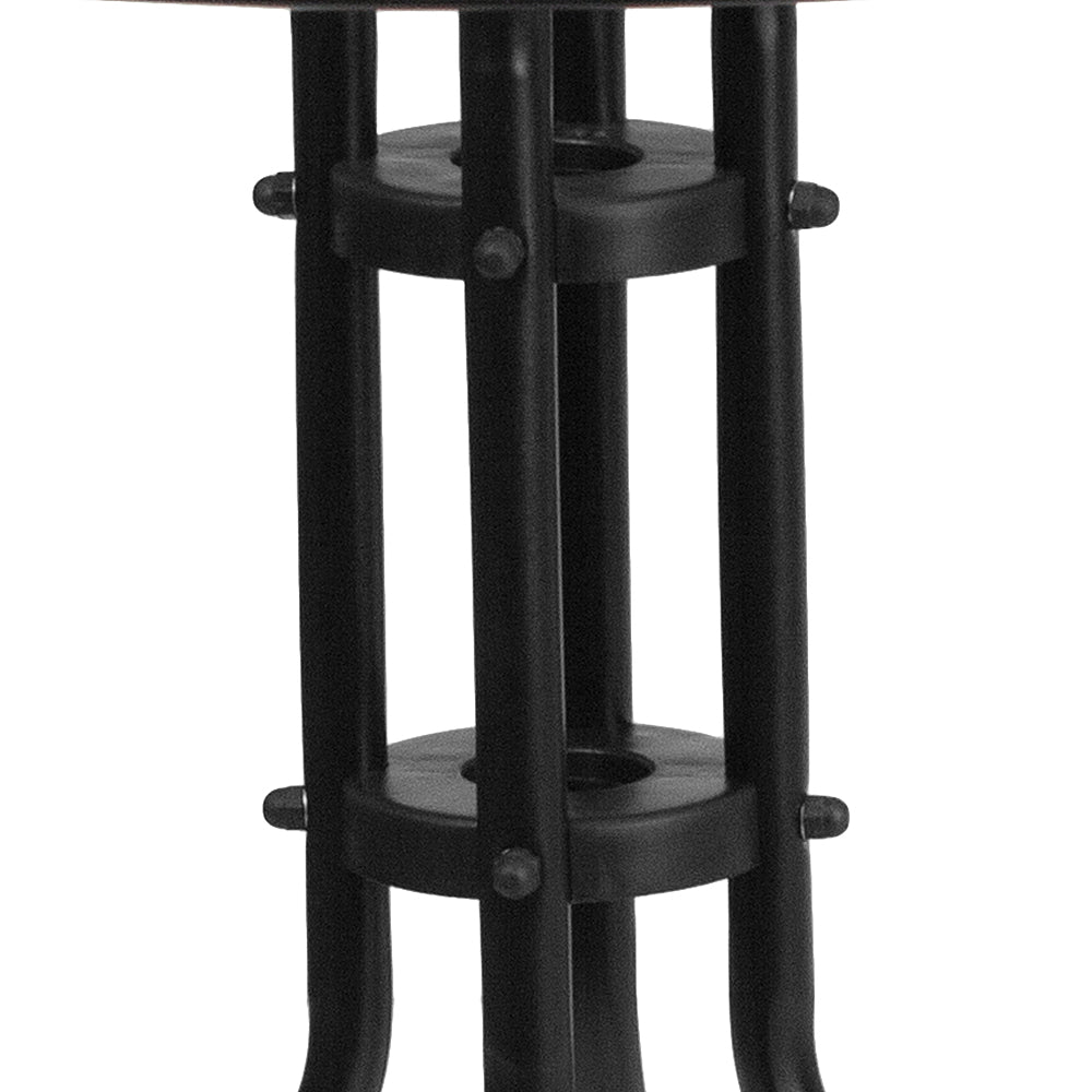 Flash Furniture - Barker Contemporary Patio Table - Clear Top/Black Rattan_2