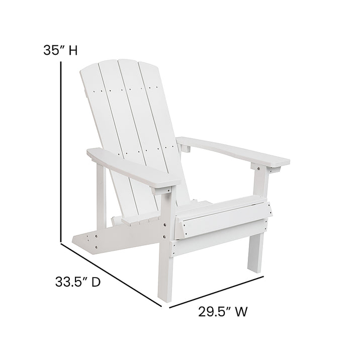 Flash Furniture - Charlestown Adirondack Chairs and Fire Pit - White_5