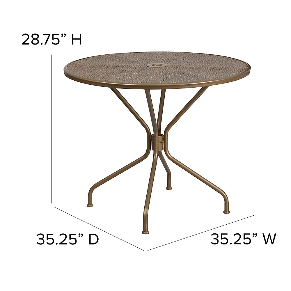 Flash Furniture - Oia Contemporary Patio Table - Gold_4
