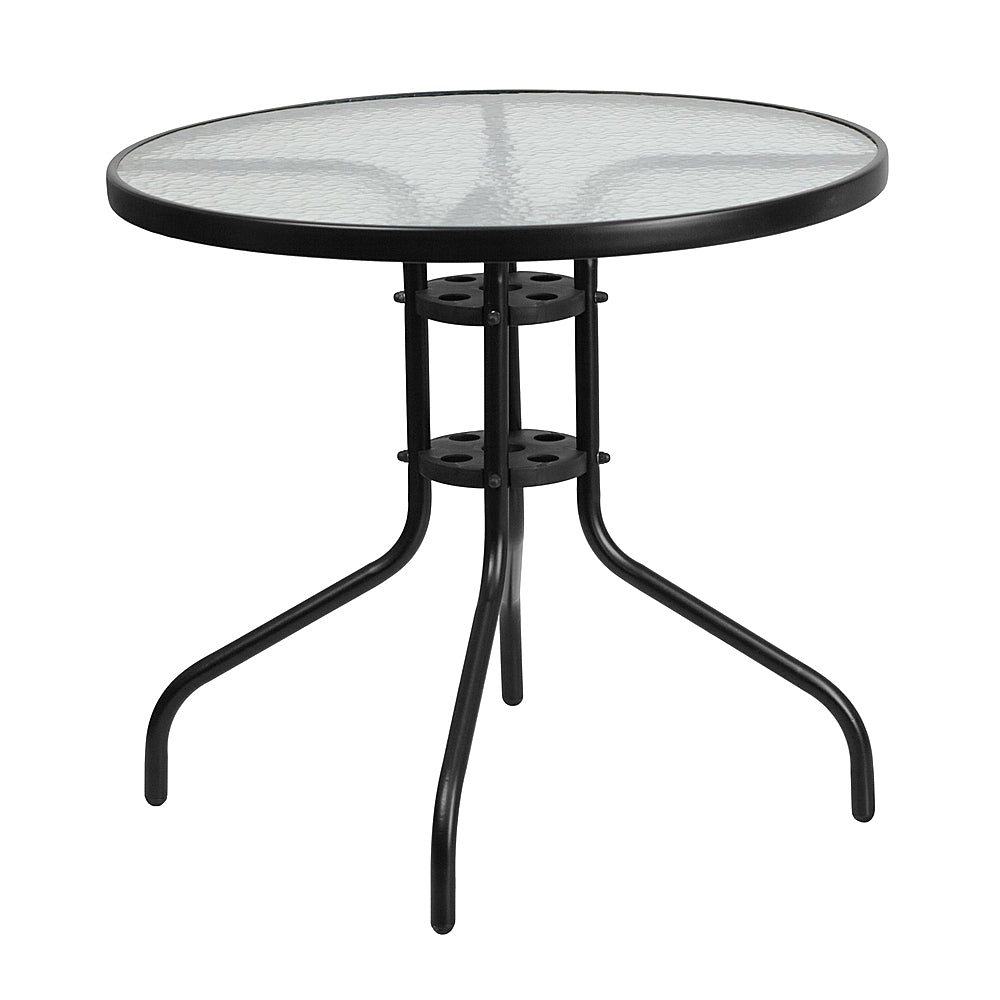 Flash Furniture - Bellamy Contemporary Patio Table - Clear/Black_0