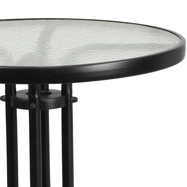 Flash Furniture - Bellamy Contemporary Patio Table - Clear/Black_2