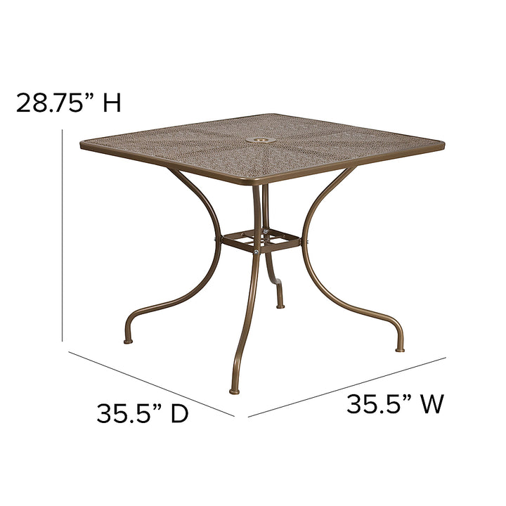 Flash Furniture - Oia Contemporary Patio Table - Gold_5