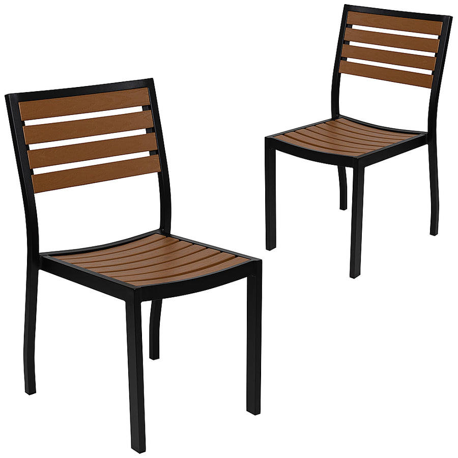 Flash Furniture - Lark Patio Chair (set of 2) - Teak_0