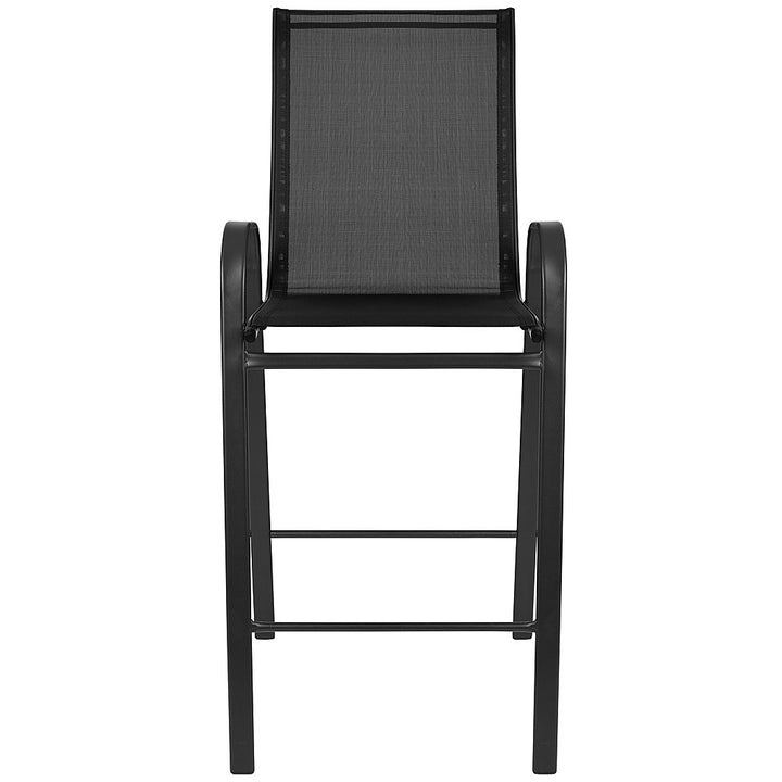 Flash Furniture - Brazos Modern Fabric Patio Barstool (set of 4) - Black_9