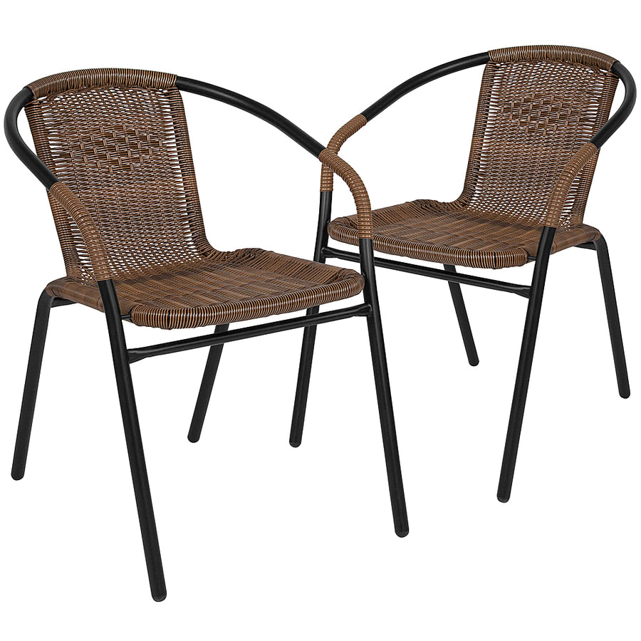 Flash Furniture - Lila Patio Chair (set of 2) - Medium Brown_0