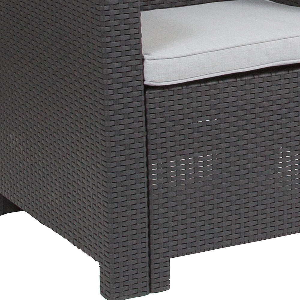 Flash Furniture - Seneca Patio Lounge Chair - Dark Gray_1