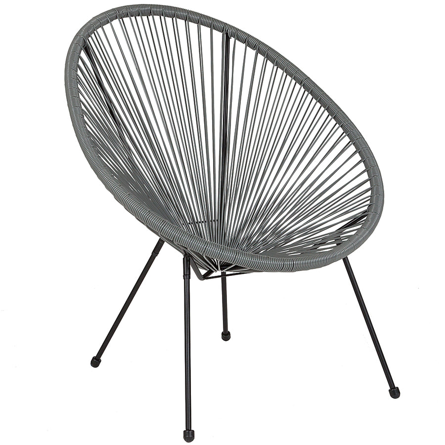 Flash Furniture - Valencia Oval Comfort Take Ten  Contemporary Bungee Bungee Chair - Grey_0