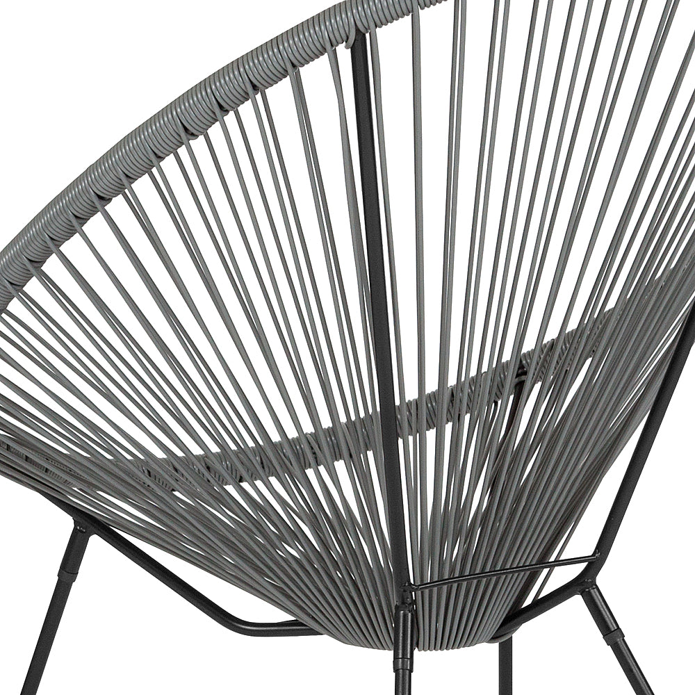 Flash Furniture - Valencia Oval Comfort Take Ten  Contemporary Bungee Bungee Chair - Grey_1
