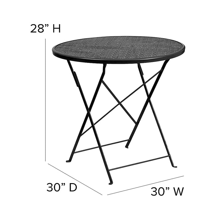 Flash Furniture - Oia Contemporary Patio Table - Black_4