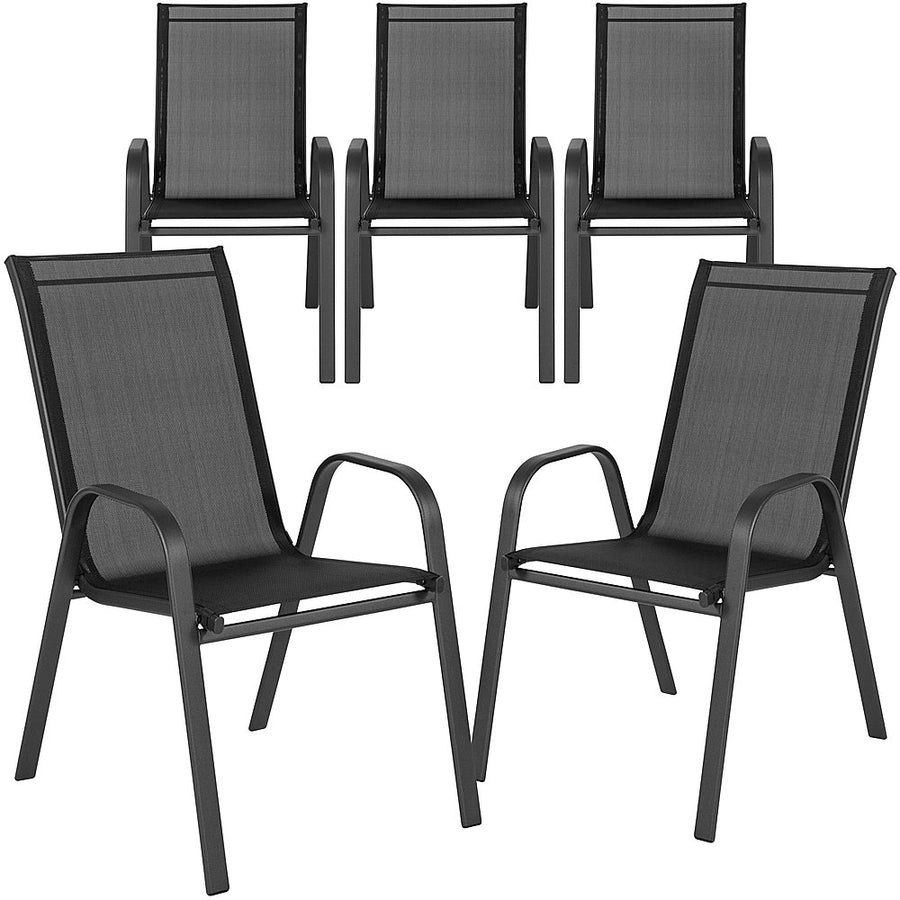 Flash Furniture - Brazos Patio Chair (set of 5) - Black_0