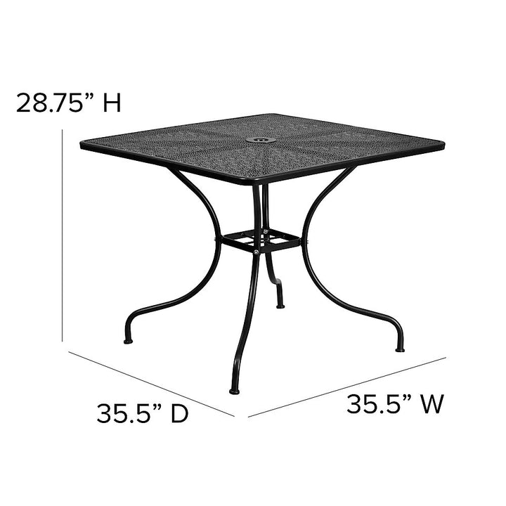Flash Furniture - Oia Contemporary Patio Table - Black_1