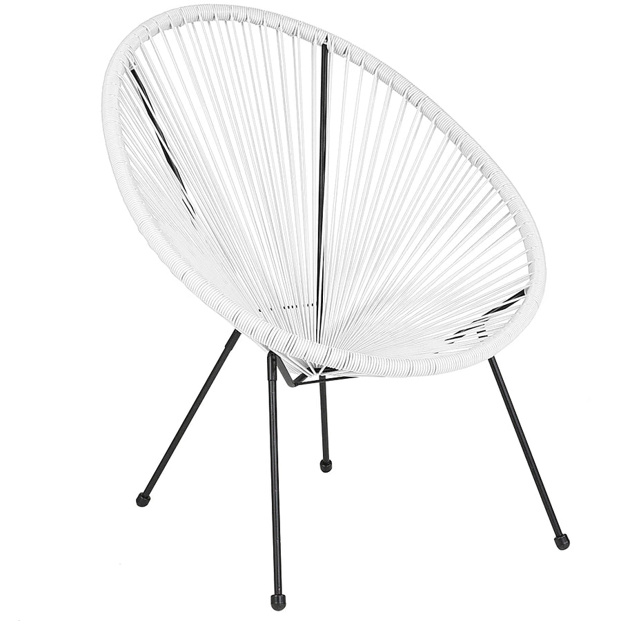 Flash Furniture - Valencia Oval Comfort Take Ten  Contemporary Bungee Bungee Chair - White_0