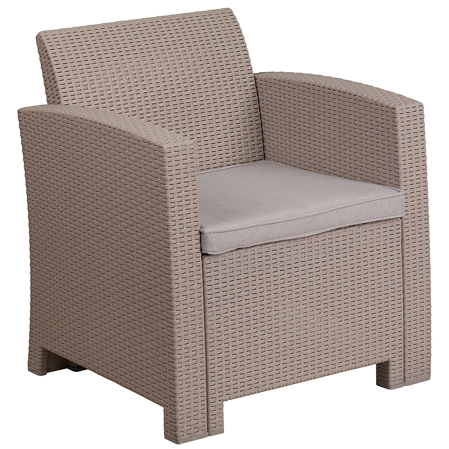 Flash Furniture - Seneca Patio Lounge Chair - Light Gray_0