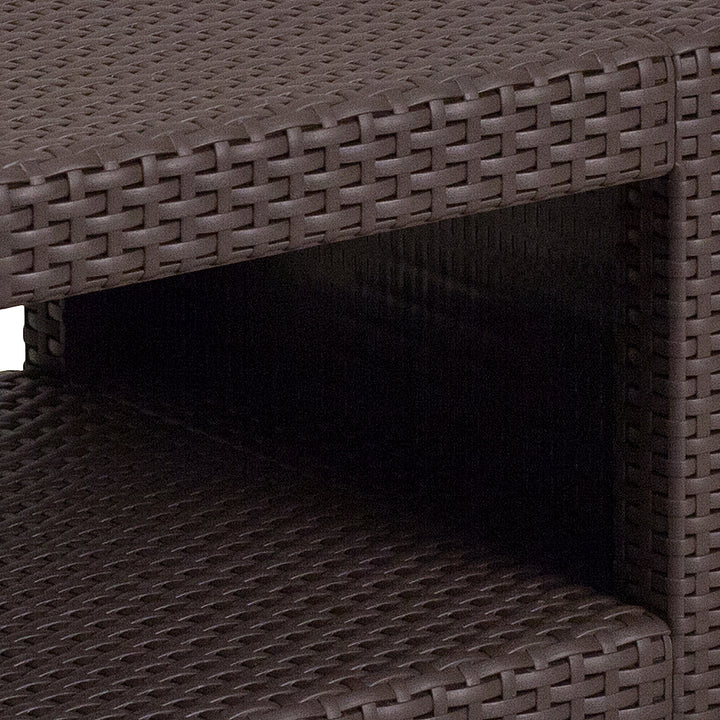 Flash Furniture - Seneca Contemporary Patio End Table - Chocolate Brown_4