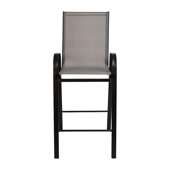 Flash Furniture - Brazos Modern Fabric Patio Barstool (set of 2) - Gray_7
