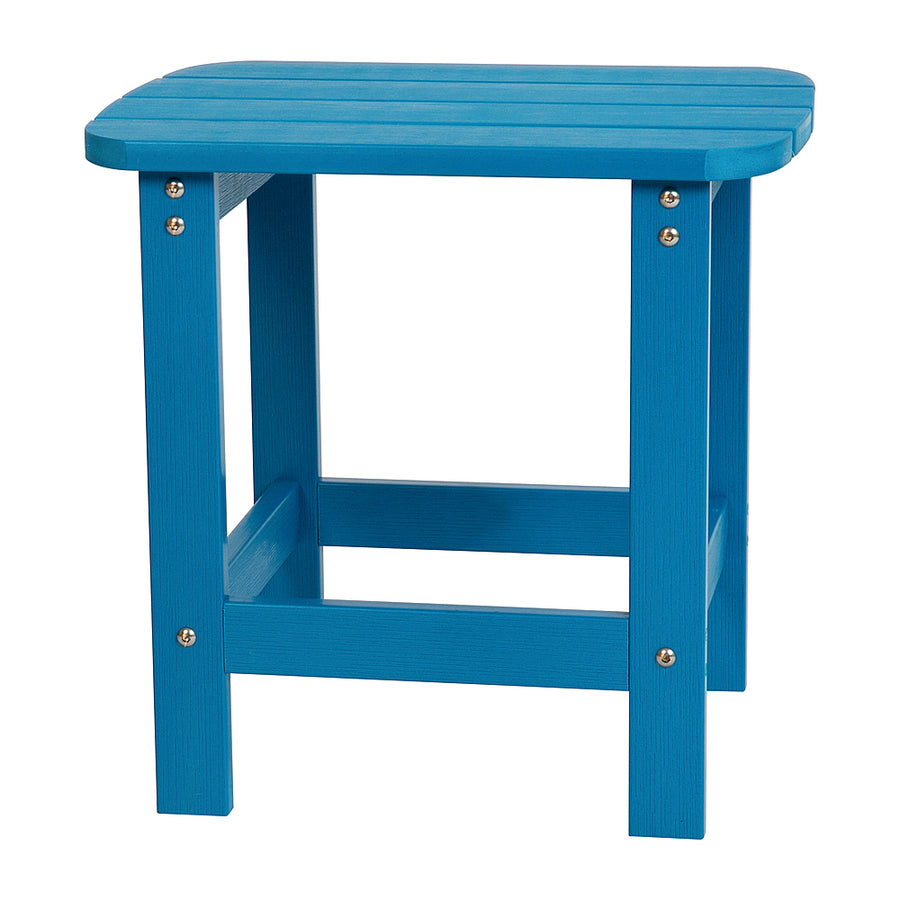 Flash Furniture - Charlestown Classic Adirondack Side Table - Blue_0