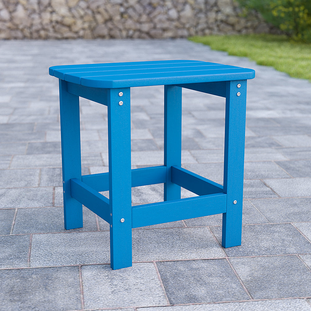 Flash Furniture - Charlestown Classic Adirondack Side Table - Blue_5