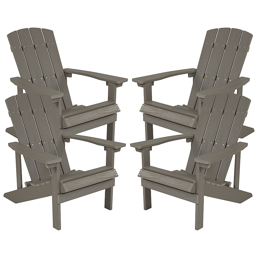 Flash Furniture - Charlestown Adirondack Chair (set of 4) - Gray_0