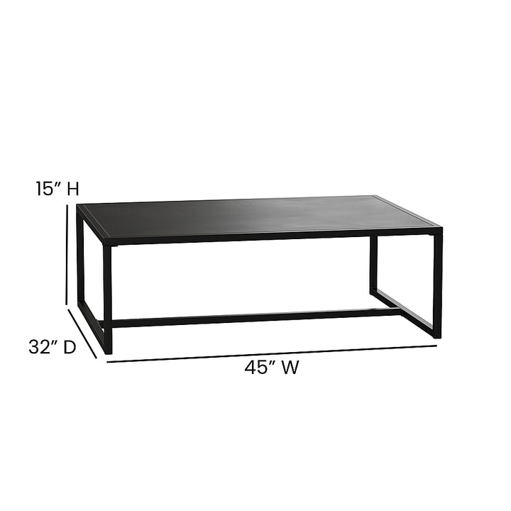 Flash Furniture - Brock Contemporary Patio Coffee Table - Black_6